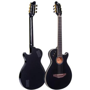 Imagem de Violão Eletroacústico Nylon Marquês VN-14 Flat Anatômico, VN-14BKEQ