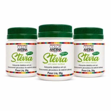 Imagem de KIT 3 Adoçante stévia em pó 10g sem residual amargo Natural-Vegano - C