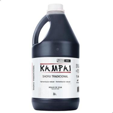 Imagem de Molho de Soja Shoyu Tradicional Kampai Galão 3,1 Litros 1 Unidade Uso 