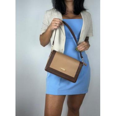 Imagem de Bolsa Em Couro Legitimo B.1084 Castanho - RECUO FASHION BAG, Camel, Ta