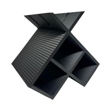 Imagem de Porta Vinho Organizador para 3 Garrafas e 4 Taças Design Moderno Decorativo Preto IB3D Impressão 3D