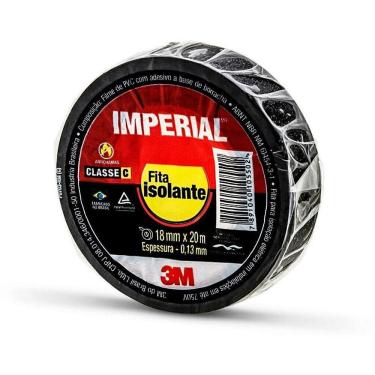 Imagem de Fita Isolante Slim 18mm X 20m Pacote com 10 Unidades PVC Preta Imperial