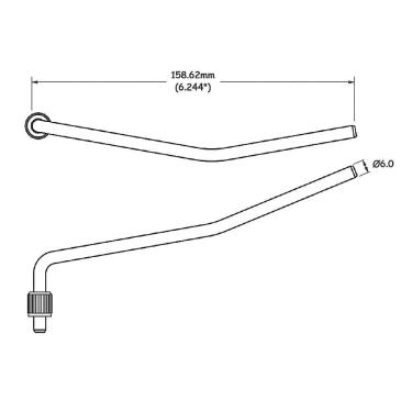 Imagem de Alavanca para Ponte de Guitarra Floyd Rose HFT20-MC com Encaixe Cromada Fosca Spirit