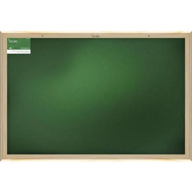 Imagem de Quadro Escolar Souza Office com Moldura de Madeira 70x50cm Pacote com 05 Verde