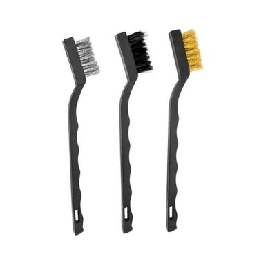 Imagem de Jogo de Escovas de Aço Mini GB59206 Limpeza Remocao de Ferrugem Tintas e Sujeiras Preto Mbtools