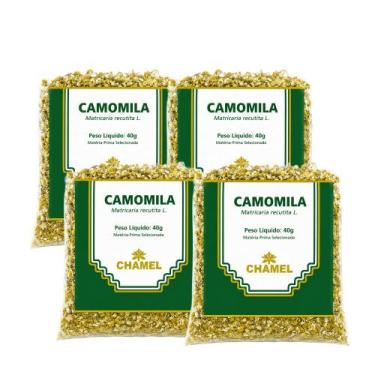 Imagem de Kit 4 Camomila Flores Chamel 40g Embalagem Lacrada