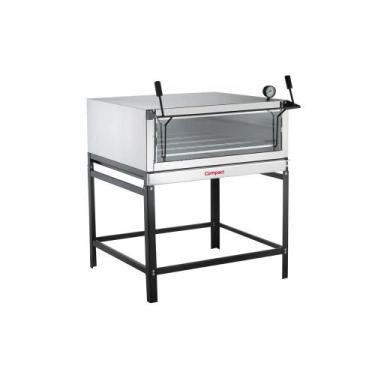 Imagem de Forno de Lastro a Gás para Pizza 90x90 FL-900 Inox c/ Porta Guilhotina
