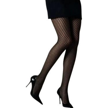 Imagem de Meia Calça Arrastão Com Elastano Selene 9980.002, Preto, G