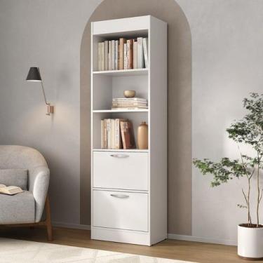 Imagem de Estante de Livros 53,5CMX177CM Livreiro Office com 2 Portas e 2 Pratel
