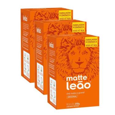 Imagem de Chá Matte Leão Mate Original Em Ervas 250g Kit 3, Bebida Quente Fria S