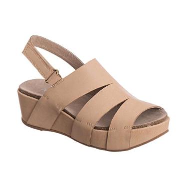 Imagem de Antelope Anabela feminino de couro 431 com três faixas, Maquiagem, 6