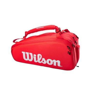 Imagem de Raqueteira De Tênis Wilson Especial Super Tour 15Pk Vermelho