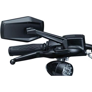 Imagem de Kuryakyn 5919 Acessório para guidão de motocicleta: espelhos laterais retrovisores sextavados, preto acetinado, 1 par