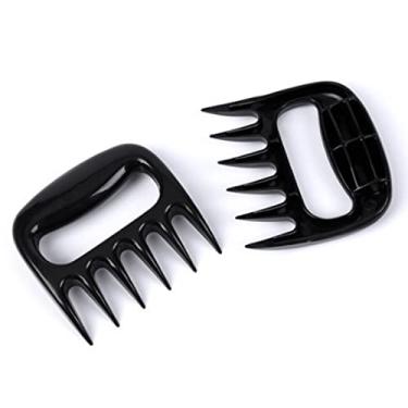 Imagem de yeacher 2 peças garras de carne para churrasco garras em forma de urso triturador de carne com alça de elevação fácil garfos de manipulador de carne para churrasqueira defumador