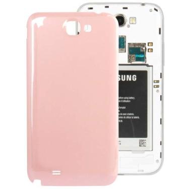 Imagem de Sparts Parts Capa traseira de plástico com NFC para Galaxy Note II / N7100 (cinza escuro) Cabo flexível de reparo (cor rosa)