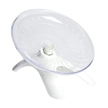 Imagem de 7" Silencioso Hamster Disc Roda de Exercício Rato Gerbil Animal Animais de Estimação Suprimentos Treinamento de Atividade, Branco