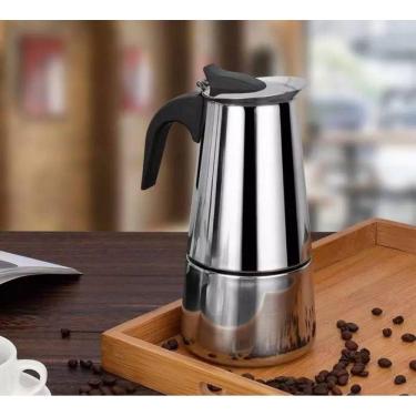 Imagem de Cafeteira Italiana Aço Inox 450Ml Faz 9 Xicaras De Café