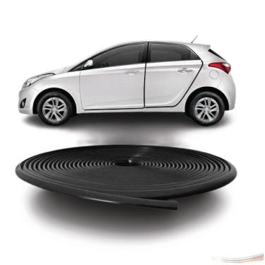 Imagem de Borracha Mini Couro De Cobra Proteção Porta 7x10mm Preta 10m