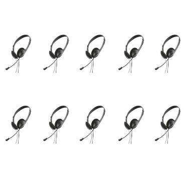 Imagem de Fone De Ouvido Headset Usb Microfone Preto Gotech Kit Com 10