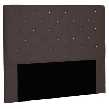 Imagem de Cabeceira Queen 1,60m Tânia Suede Marrom Café