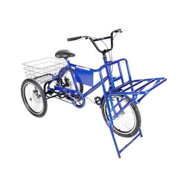 Imagem de Bicicleta Triciclo De Carga Freios A Disco- Azul- Dream Bike