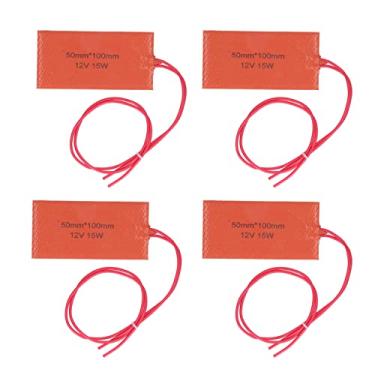 Imagem de Tapete Aquecedor de Silicone 4 pçs, Tapete Aquecedor de Borracha de Silicone Flexível DC 12V 15W Temperatura Constante 200 ℃, Faixa de Temperatura de Aquecimento 120-150 ℃, Cobertor Elétrico Aquecedor Pad