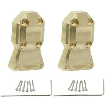 Imagem de MOOKEENONE 2X RC Crawler Brass Front Rear Axle Diff Housing Cover 23mm*14mm*8mm for Axial SCX24 1/24 AXI90081/00001/2