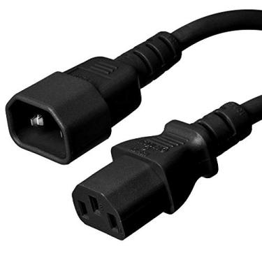 Imagem de Cabo de extensão de alimentação C13 para C14 de 1 metro, 18 AWG, cabo de alimentação C13 para C14, 1 m de computador para PDU 10 Amp cabo de extensão de energia CNE23169 (pacote com 5)