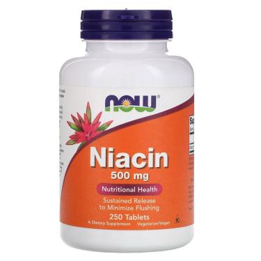 Imagem de Niacina 500 mg 250 Tabletes - Now Foods