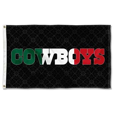 Imagem de WinCraft Dallas Cowboys Mexico Mexican Colors Flag Outdoor Indoor 3x5 Foot Banner