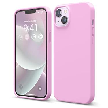 Imagem de elago Capa compatível com iPhone 14 Plus, capa de silicone líquido, capa protetora de corpo inteiro, à prova de choque, design fino, forro de microfibra macia antiarranhões, 17 cm (rosa choque)