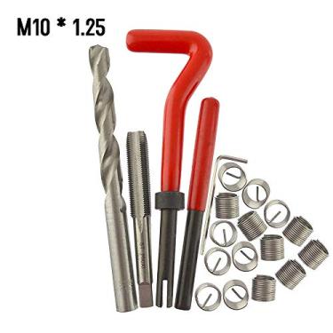 Imagem de Qudai 20 Pcs Kit de Inserção de Rosca Métrica M5 M6 M8 M10 M12 M14 Helicoil Ferramenta Bobina Do Carro Pro M10 * 1.25