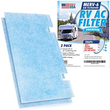 Imagem de [Pacote com 2] Mission Automotive MERV 6 filtro CA para RV Dometic Duo Therm – Filtros 3313107.103 / 3105012.003 – Feito nos EUA – Filtro AC Camper para ar mais limpo