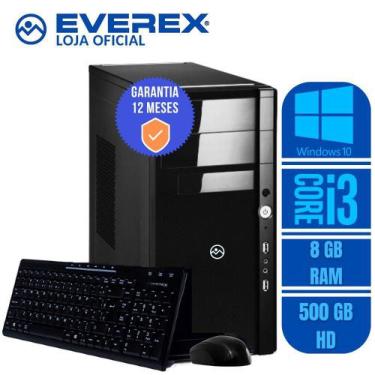 Imagem de Computador Intel Core I3, 8Gb Ddr4, 500Gb Hd E Windows 10 Pro - Everex