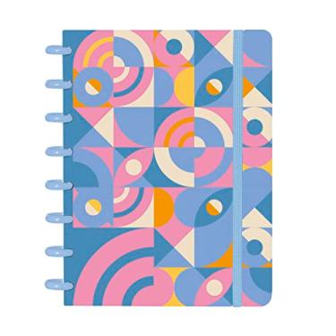 Imagem de Caderno Disco ISCOOL Inteligente P Bauhaus Azul e Rosa