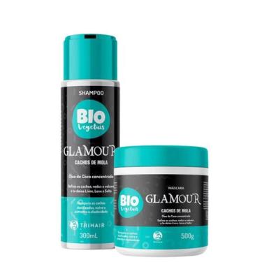 Imagem de Shampoo + Máscara Biovegetais Cachos De Mola Glamour Trihair