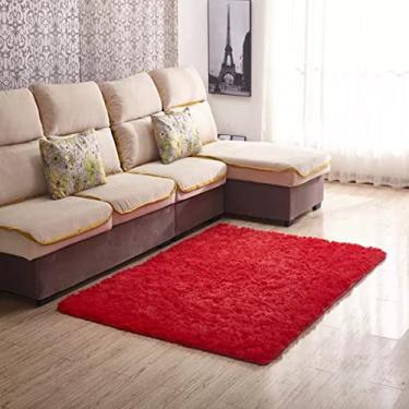 Imagem de Tapetes super macios e fofos, tapetes de área de pelúcia modernos para interior para sala de estar quarto infantil quarto decoração de casa, tapete retangular durável antiderrapante 160 cm x 200 cm