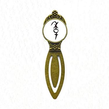 Imagem de Marcador de página com inscrição óssea chinesa com sobrenome Ji marcador de página retrô para escritório