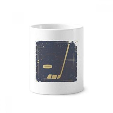 Imagem de Suporte de caneta de escova de dentes com estampa azul, ilustração esportiva de golfe, suporte de cerâmica, copo lápis