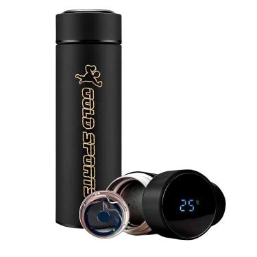 Imagem de Garrafa Térmica Aço Inoxidável Gold Sports SmartII-Com led Digital de tempratura Infusor de Chá-Unissex