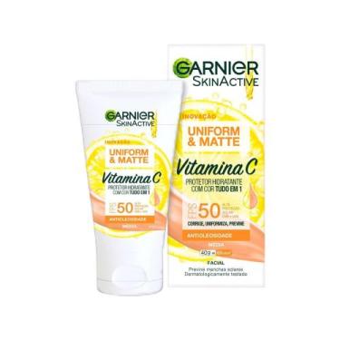 Imagem de Protetor Solar Facial Garnier Uniform & Matte  - Vitamina C Fps 50 Cor