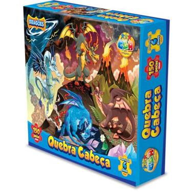 Imagem de GGB Plast Quebra-Cabeça Infantil Dragões 150 Peças