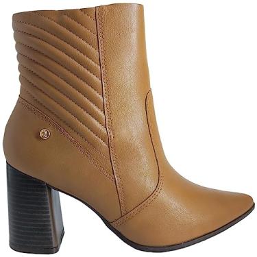 Imagem de Bota Feminina Casual Cano Baixo Salto Bloco Médio Bico Fino Ramarim 2358124