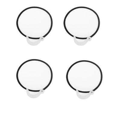 Imagem de zaoalife Ventiladores redondos dobráveis Ventilador de desempenho de plástico Ventilador decorativo portátil Artesanato Ventilador em branco simples