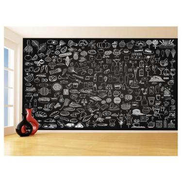 Imagem de Papel De Parede 3D Estilo Lousa Cozinha Menu Dia 3,5M Lcb31 - Você Dec