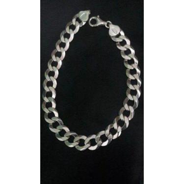 Imagem de Pulseira Masculina Prata 925 Maciça Grumet 9mm Grossa - RD Magazine