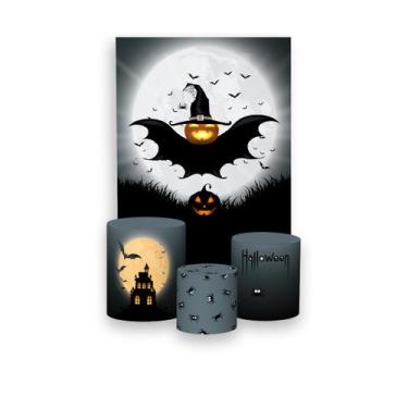Imagem de Painel De Festa Vertical 1,50 x 2,20 + Trio De Capas Cilindro - Hallow