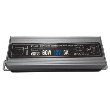 Imagem de Fonte blindada 60w 5a ip67 12v - Globaltech Brasil, 60W