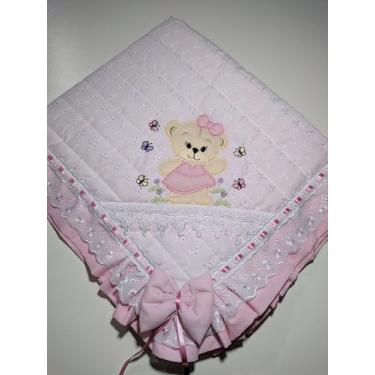 Imagem de Manta para bebê /menina acolchoada i grippir - Brilho baby 