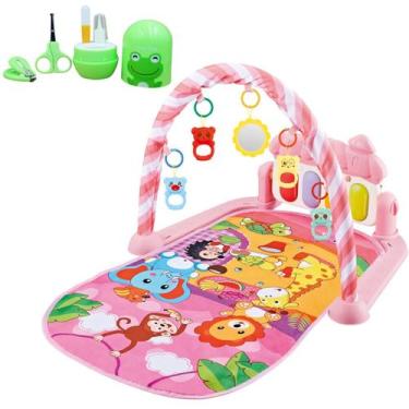 Imagem de Tapetinho de Bebe Ginásio Educativo Musical + Kit Manicure - Color Bab